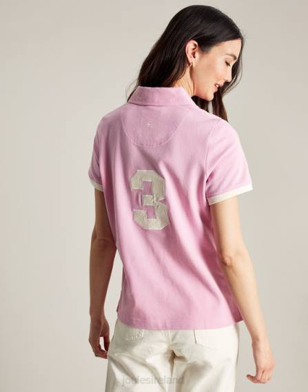 Apparel IE Joules Women Beaufort Polo Shirt LIGHT PINK JVVL72