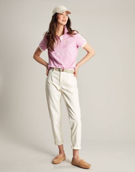 Apparel IE Joules Women Beaufort Polo Shirt LIGHT PINK JVVL72