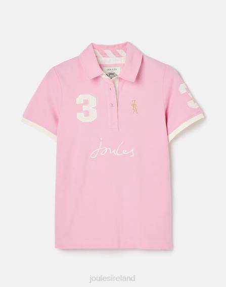 Apparel IE Joules Women Beaufort Polo Shirt LIGHT PINK JVVL72