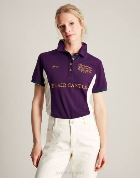 Apparel IE Joules Women Blair Polo Shirt PURPLE BERRY JVVL127