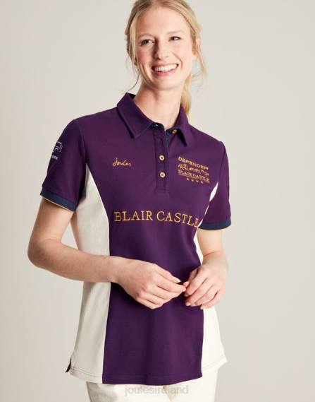 Apparel IE Joules Women Blair Polo Shirt PURPLE BERRY JVVL127