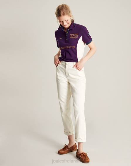 Apparel IE Joules Women Blair Polo Shirt PURPLE BERRY JVVL127