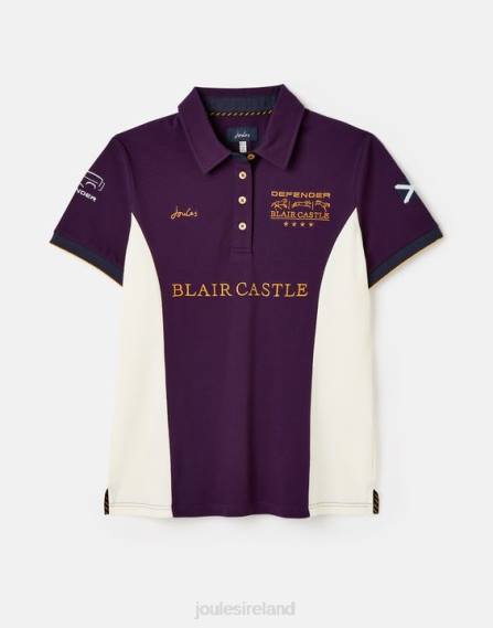Apparel IE Joules Women Blair Polo Shirt PURPLE BERRY JVVL127