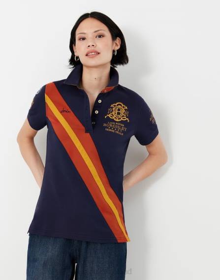 Apparel IE Joules Women Burghley Polo Shirt 2022 FRENCH NAVY JVVL135
