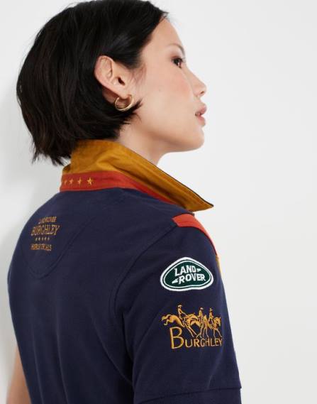 Apparel IE Joules Women Burghley Polo Shirt 2022 FRENCH NAVY JVVL135