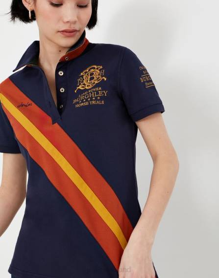 Apparel IE Joules Women Burghley Polo Shirt 2022 FRENCH NAVY JVVL135