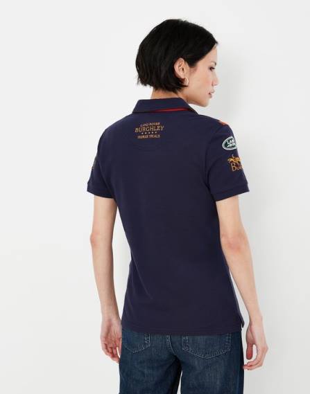 Apparel IE Joules Women Burghley Polo Shirt 2022 FRENCH NAVY JVVL135