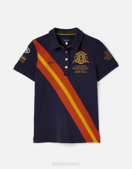 Apparel IE Joules Women Burghley Polo Shirt 2022 FRENCH NAVY JVVL135