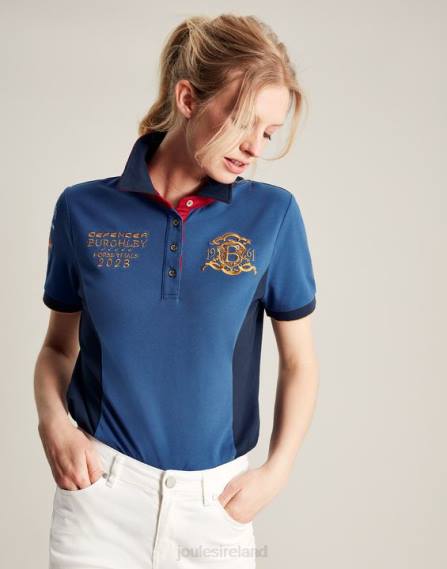 Apparel IE Joules Women Burghley Polo Shirt DARK BLUE JVVL114