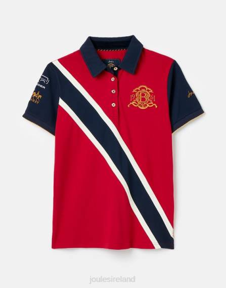 Apparel IE Joules Women Burghley Polo Shirt DARK RED JVVL120