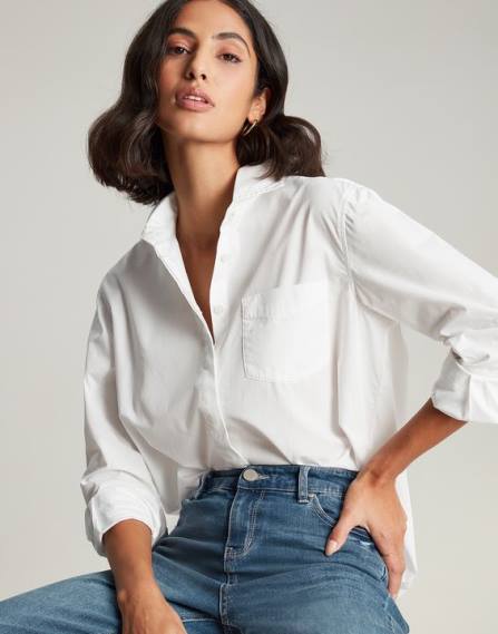 Apparel IE Joules Women Amilla Dropped Shoulder Shirt CREAM JVVL9