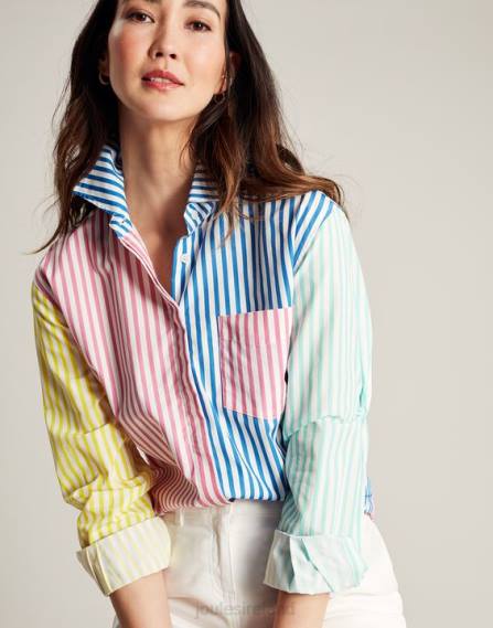 Apparel IE Joules Women Amilla Dropped Shoulder Shirt HOTCH POTCH STRIPE JVVL63