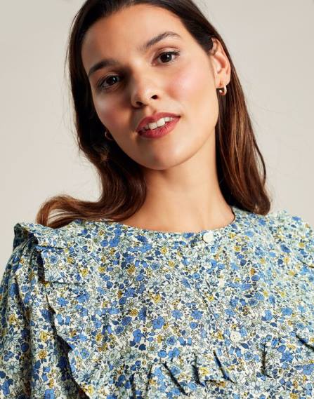 Apparel IE Joules Women Clarabelle Button Through Blouse DITSY JVVL99