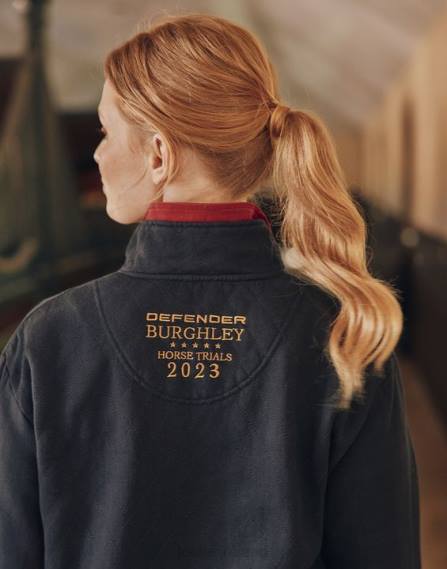 Apparel IE Joules Women Burghley 1/4 Zip Quilted Sweatshirt FRENCH NAVY JVVL112