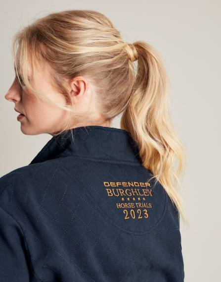 Apparel IE Joules Women Burghley 1/4 Zip Quilted Sweatshirt FRENCH NAVY JVVL112