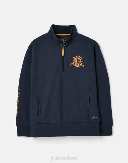 Apparel IE Joules Women Burghley 1/4 Zip Quilted Sweatshirt FRENCH NAVY JVVL112