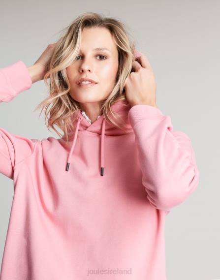 Apparel IE Joules Women Katie Relaxed Hooded Sweatshirt PINK JVVL67