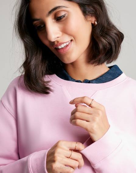 Apparel IE Joules Women Monique Crew Neck Sweatshirt DAWN PINK JVVL65