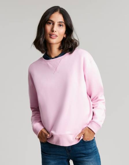 Apparel IE Joules Women Monique Crew Neck Sweatshirt DAWN PINK JVVL65