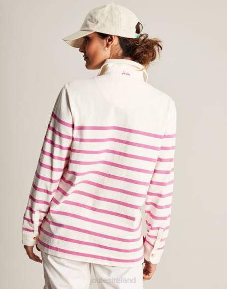 Apparel IE Joules Women Ottilie Deck Shirt PINK STRIPE JVVL31