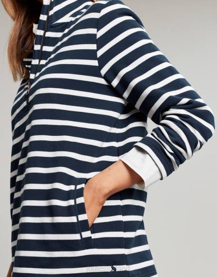 Apparel IE Joules Women Pip Stripe Sweatshirt NAVY CREME STRIPE JVVL27