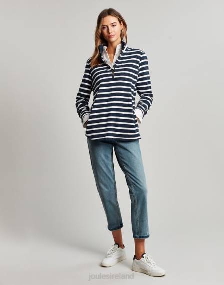 Apparel IE Joules Women Pip Stripe Sweatshirt NAVY CREME STRIPE JVVL27