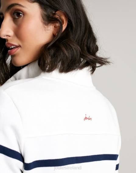 Apparel IE Joules Women Southwold Funnel Neck Sweatshirt NAVY CREME STRIPE JVVL22