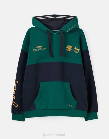 Apparel IE Joules Women Unisex Bramham Hooded Sweatshirt PACIFIC JVVL68