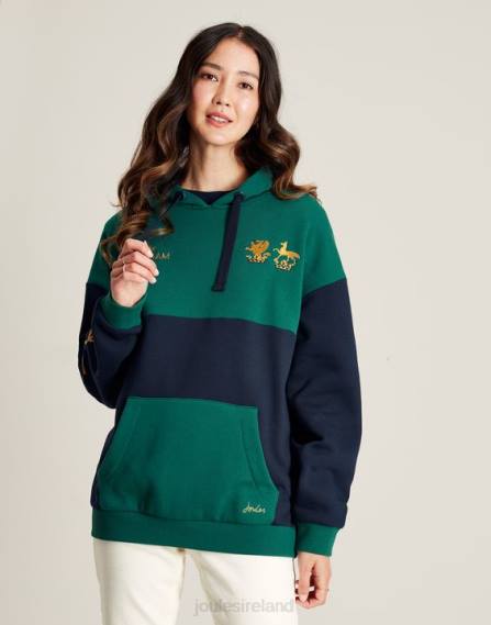 Apparel IE Joules Women Unisex Bramham Hooded Sweatshirt PACIFIC JVVL68