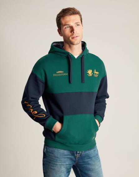 Apparel IE Joules Women Unisex Bramham Hooded Sweatshirt PACIFIC JVVL68