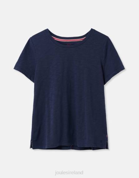 Apparel IE Joules Women Carley Solid Classic Crew T-Shirt FRENCH NAVY JVVL76