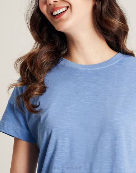 Apparel IE Joules Women Macey Short Sleeve T-Shirt BLUE JVVL81