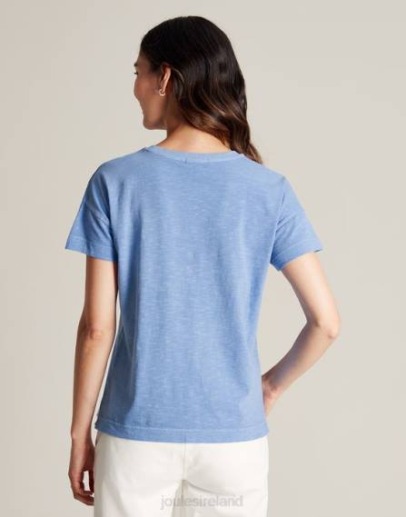 Apparel IE Joules Women Macey Short Sleeve T-Shirt BLUE JVVL81