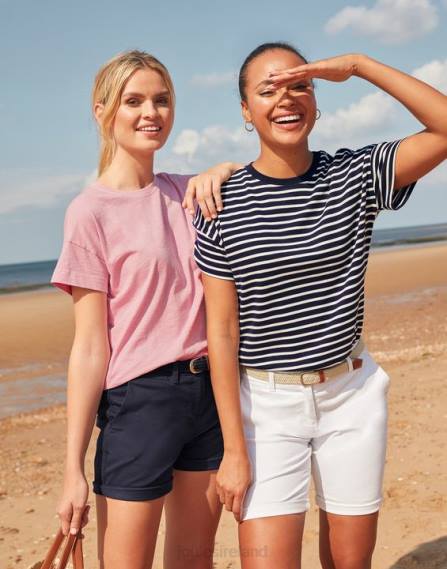 Apparel IE Joules Women Macey Striped Short Sleeve T-Shirt NAVY STRIPE JVVL54