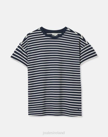 Apparel IE Joules Women Macey Striped Short Sleeve T-Shirt NAVY STRIPE JVVL54