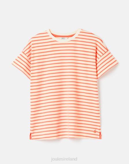Apparel IE Joules Women Macey Striped Short Sleeve T-Shirt PINK STRIPE JVVL33