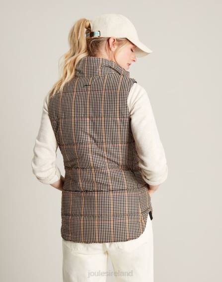 Apparel IE Joules Women Atwell Diamond Quilt Reversible Vest BLACK JVVL50