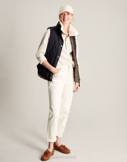 Apparel IE Joules Women Atwell Diamond Quilt Reversible Vest BLACK JVVL50