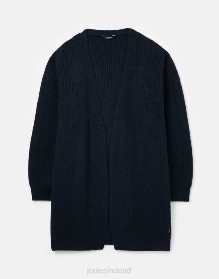 Apparel IE Joules Women Caroline Longline Cardigan BLUE GEM JVVL139
