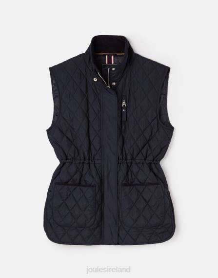 Apparel IE Joules Women Kempton Diamond Quilt Vest MARINE NAVY JVVL39
