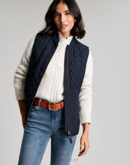 Apparel IE Joules Women Minx Diamond quilted vest MARINE NAVY JVVL35