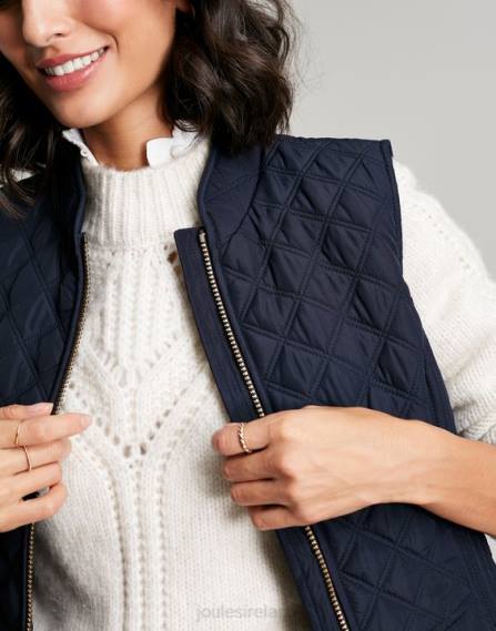 Apparel IE Joules Women Minx Diamond quilted vest MARINE NAVY JVVL35