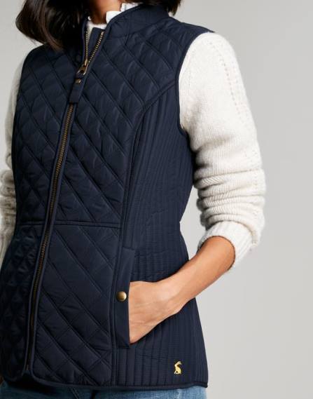 Apparel IE Joules Women Minx Diamond quilted vest MARINE NAVY JVVL35