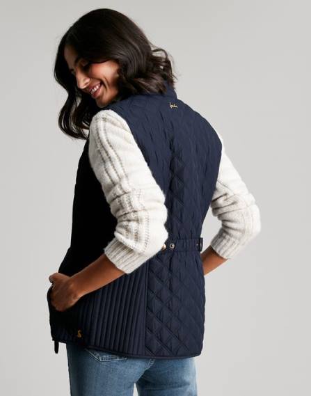 Apparel IE Joules Women Minx Diamond quilted vest MARINE NAVY JVVL35