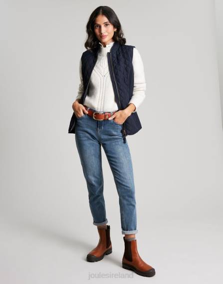 Apparel IE Joules Women Minx Diamond quilted vest MARINE NAVY JVVL35
